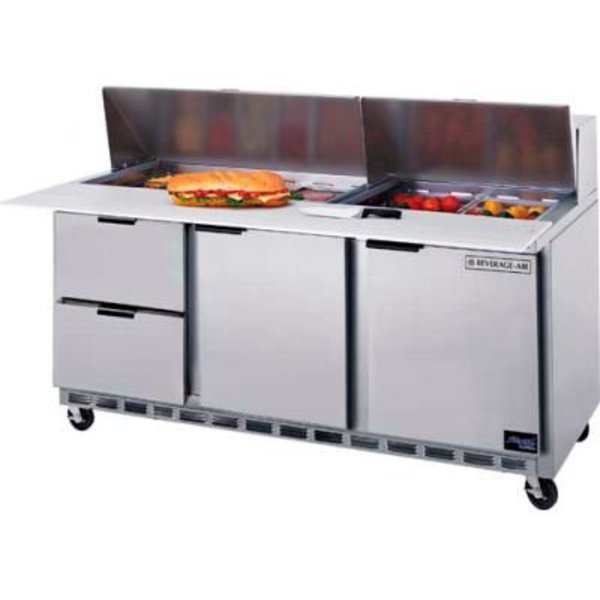 Beverage AirÂ Food Prep Tables Sped72 Elite Series Cutting Top W/ Drawers, 72